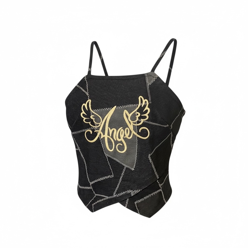 Angel Black and Gold Camisole Set